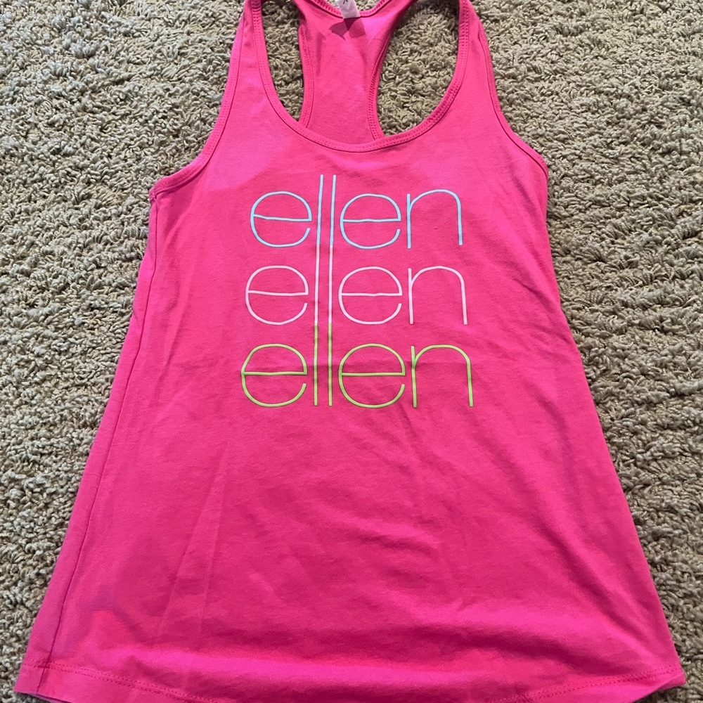 Ellen Hot Pink Racerback Tank Top